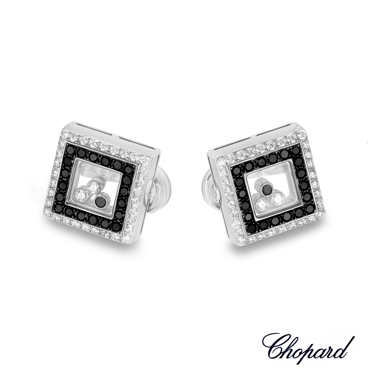 Chopard White Gold Happy Diamonds Earrings 84/3684-1001